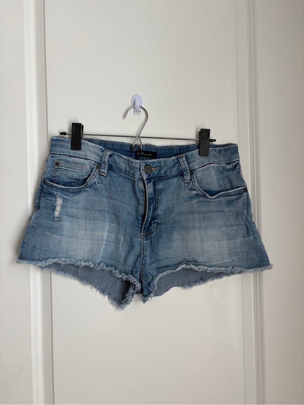 STS Blue Light Wash Distressed Denim Jean Shorts